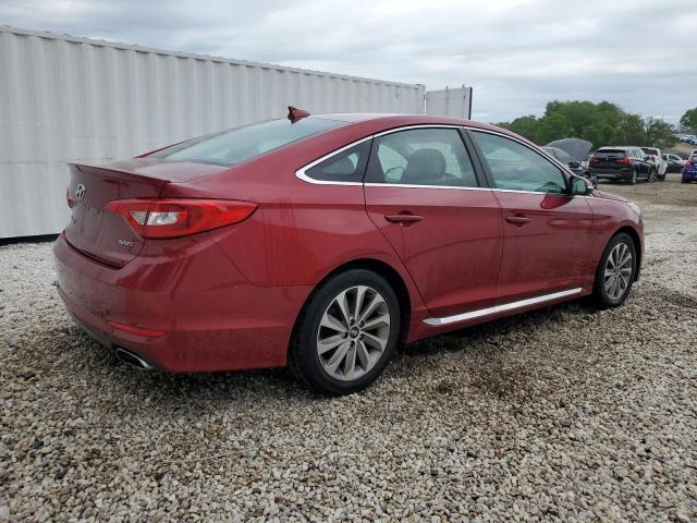 5NPE34AF9FH102190 - 2015 HYUNDAI SONATA SPORT RED photo 3