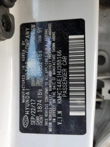 KMHCT4AE1HU388166 - 2017 HYUNDAI ACCENT SE თეთრი ფოტო 12