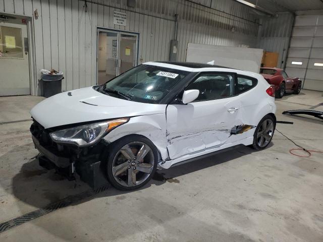 KMHTC6AE2DU181386 - 2013 HYUNDAI VELOSTER TURBO WHITE photo 1