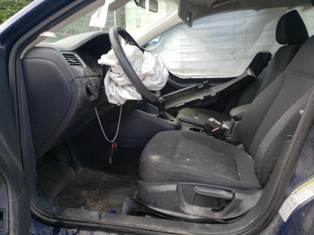 3VW2K7AJ0EM381787 - 2014 VOLKSWAGEN JETTA BASE 蓝色 照片 7