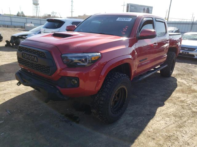3TMCZ5AN4HM053755 - 2017 TOYOTA TACOMA DOUBLE CAB RED photo 1