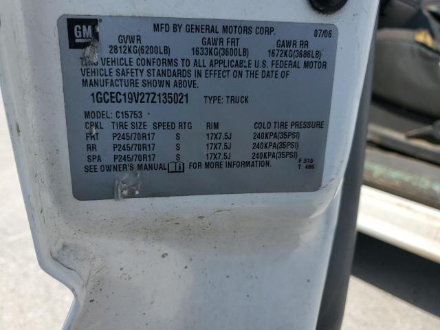 1GCEC19V27Z135021 - 2007 CHEVROLET SILVERADO C1500 CLASSIC Ağ foto 12