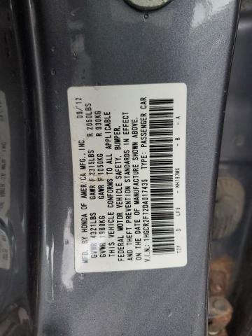 1HGCR2F72DA017435 - 2013 HONDA ACCORD EX SILVER photo 12