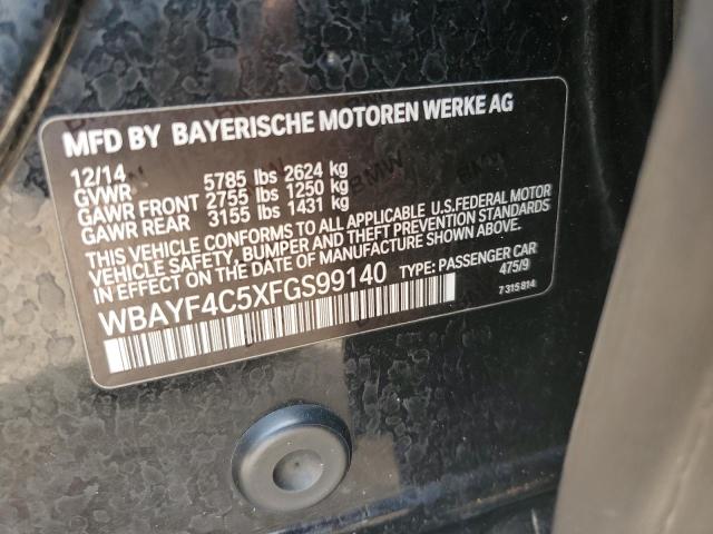 WBAYF4C5XFGS99140 - 2015 BMW 740 LXI BLACK photo 12