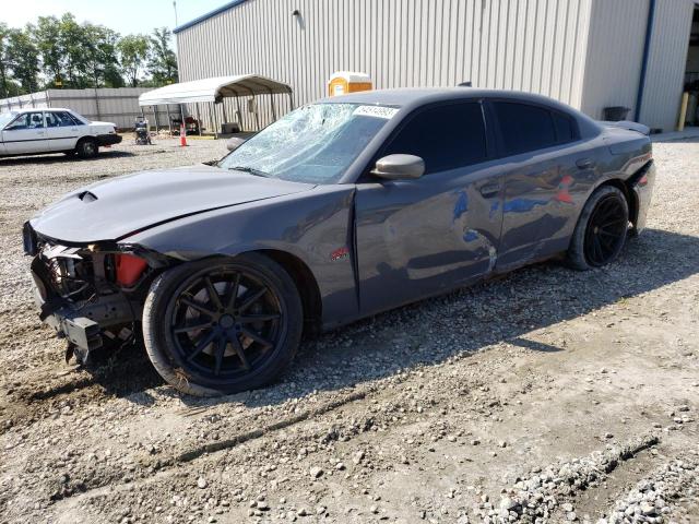 2C3CDXGJ1KH718104 - 2019 DODGE CHARGER SCAT PACK GRAY photo 1