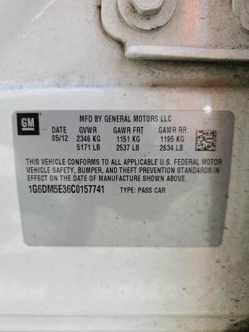 1G6DM5E36C0157741 - 2012 CADILLAC CTS PERFORMANCE COLLECTION თეთრი ფოტო 12