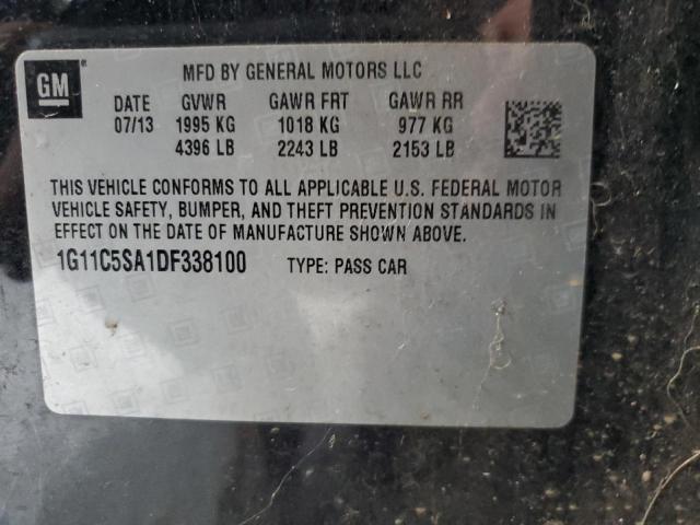 1G11C5SA1DF338100 - 2013 CHEVROLET MALIBU 1LT BLACK photo 12