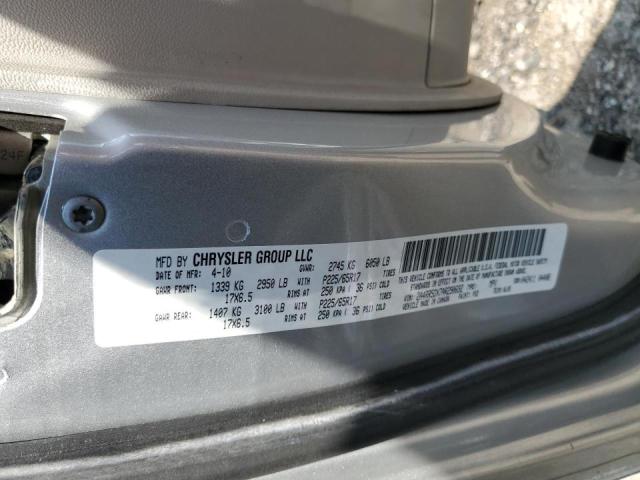 2A4RR5DX7AR290692 - 2010 CHRYSLER TOWN & COU TOURING ვერცხლისფერი ფოტო 12