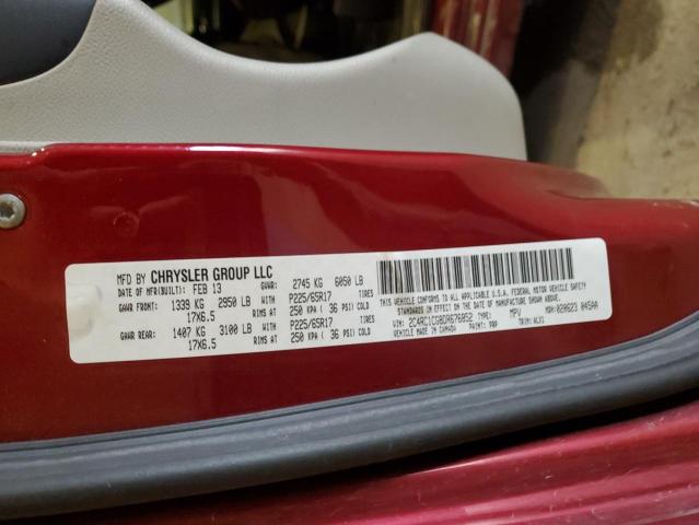 2C4RC1CG8DR676852 - 2013 CHRYSLER TOWN & COU TOURING L RED photo 13