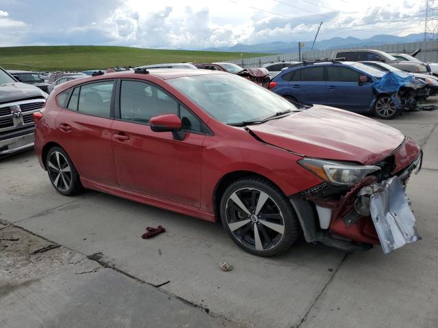 4S3GTAK64J1721611 - 2018 SUBARU IMPREZA SPORT RED photo 4