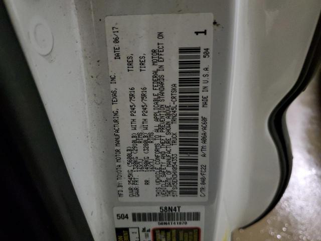 5TFSX5EN3HX054353 - 2017 TOYOTA TACOMA ACCESS CAB თეთრი ფოტო 12