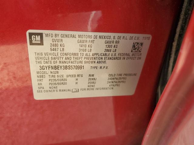 3GYFNBEY3BS570991 - 2011 CADILLAC SRX PERFORMANCE COLLECTION RED photo 13