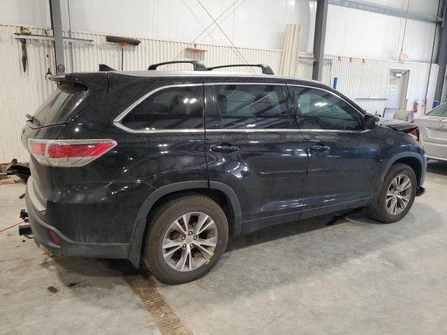 5TDJKRFH0ES027364 - 2014 TOYOTA HIGHLANDER XLE BLACK photo 3
