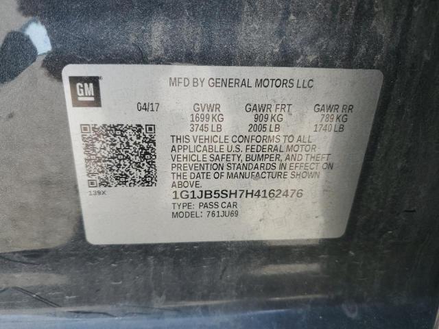 1G1JB5SH7H4162476 - 2017 CHEVROLET SONIC LS Boz foto 12