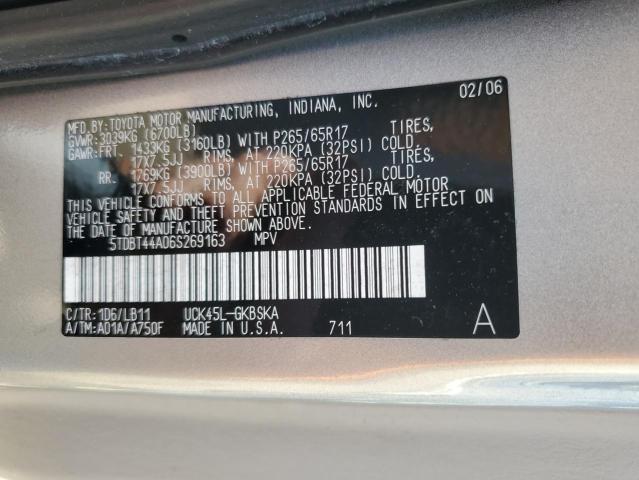 5TDBT44A06S269163 - 2006 TOYOTA SEQUOIA SR5 SILVER photo 13