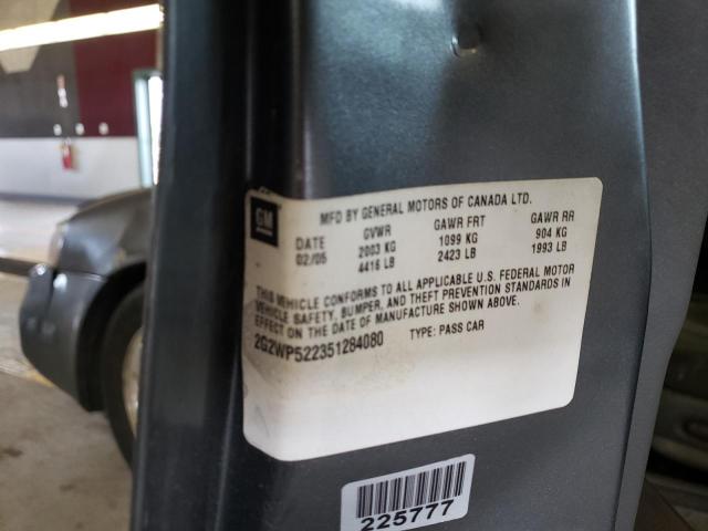 2G2WP522351284080 - 2005 PONTIAC GRAND PRIX 石墨色 照片 13