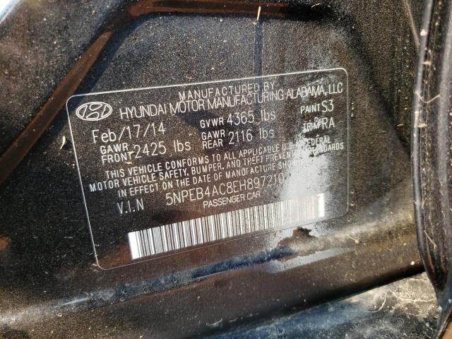 5NPEB4AC8EH897210 - 2014 HYUNDAI SONATA GLS BLACK photo 13