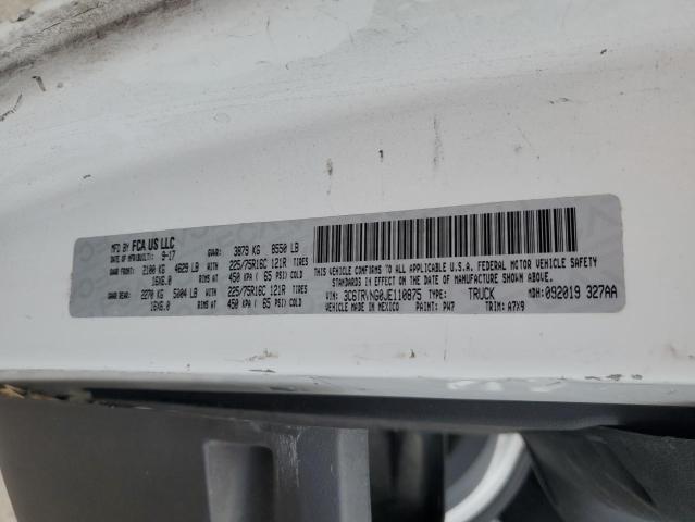 3C6TRVNG0JE110875 - 2018 RAM PROMASTER 1500 STANDARD WHITE photo 13