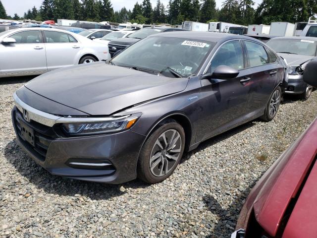 1HGCV3F17KA017523 - 2019 HONDA ACCORD HYBRID GRAY photo 1