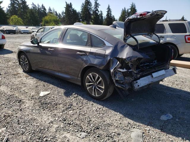 1HGCV3F17KA017523 - 2019 HONDA ACCORD HYBRID GRAY photo 2