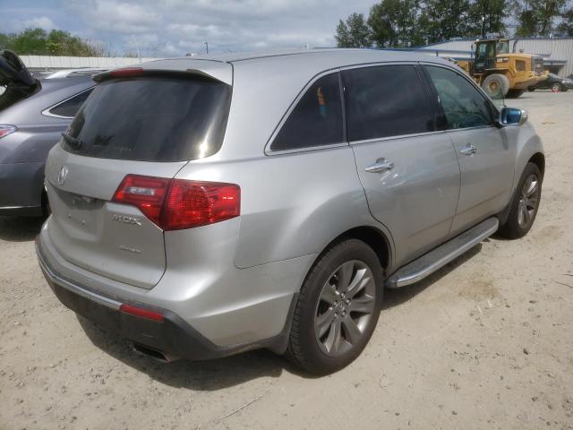 2HNYD2H59BH527188 - 2011 ACURA MDX ADVANCE SILVER photo 3