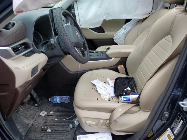 5TDGZRBH2MS538245 - 2021 TOYOTA HIGHLANDER XLE Blau Foto 7