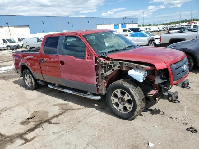 1FTPW14V29FA42379 - 2009 FORD F150 SUPERCREW RED photo 4