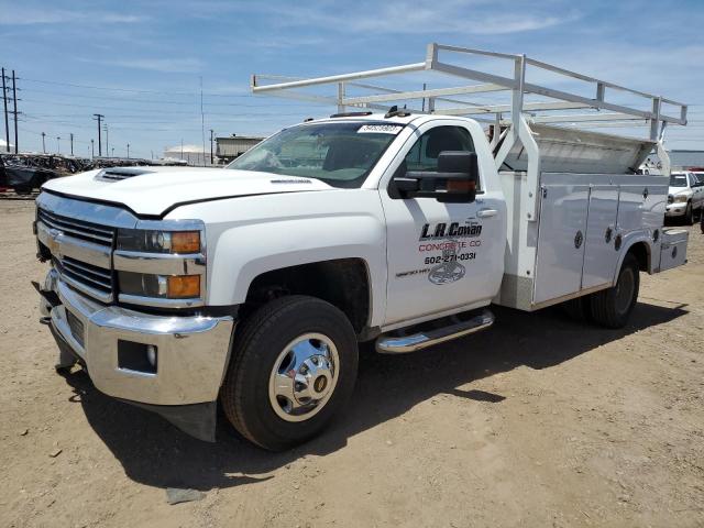 1GB3CZCY7JF203271 - 2018 CHEVROLET SILVERADO C3500 LT WHITE photo 1