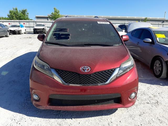 5TDXK3DCXGS714255 - 2016 TOYOTA SIENNA SE MAROON photo 5