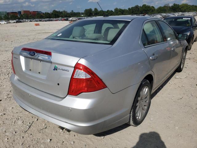 3FADP0L37BR150635 - 2011 FORD FUSION HYBRID SILVER photo 4