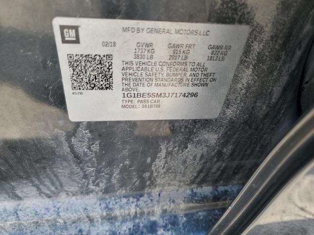 1G1BE5SM3J7174296 - 2018 CHEVROLET CRUZE LT GRAY photo 12