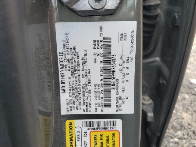 3LN6L5F99HR654376 - 2017 LINCOLN MKZ RESERVE 灰色 照片 12