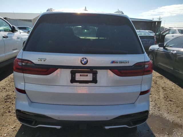 5UXCX6C02M9H21155 - 2021 BMW X7 M50I WHITE photo 6