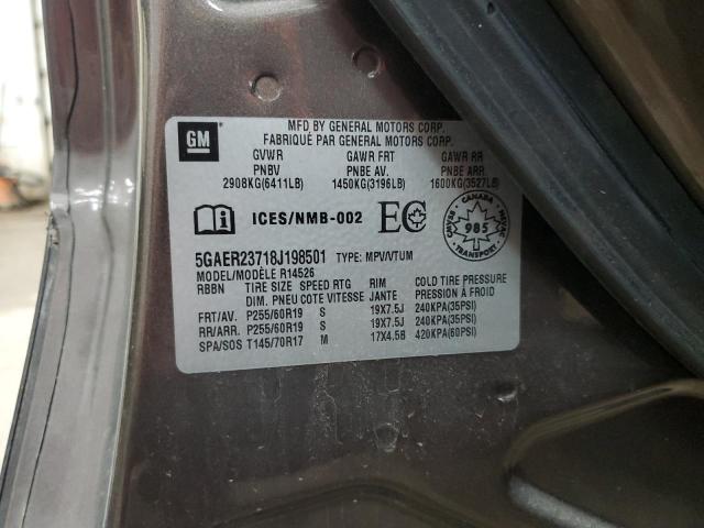 5GAER23718J198501 - 2008 BUICK ENCLAVE CXL BROWN photo 14