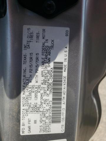 5TFTX4CN3FX056473 - 2015 TOYOTA TACOMA ACCESS CAB ვერცხლისფერი ფოტო 12