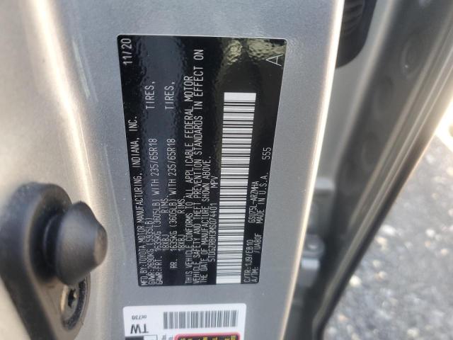 5TDGZRBH3MS074401 - 2021 TOYOTA HIGHLANDER XLE SILVER photo 13