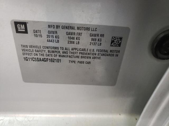 1G11C5SA4GF162101 - 2016 CHEVROLET MALIBU LIM LT 银色 照片 12