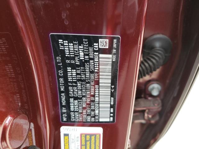 JHMZC5F1XMC000649 - 2021 HONDA CLARITY MAROON photo 13