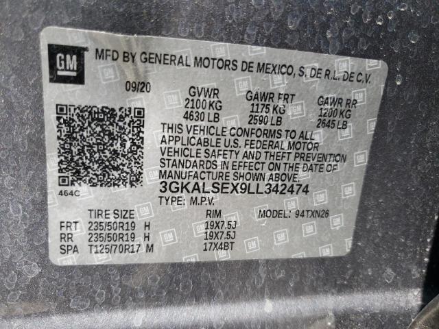 3GKALSEX9LL342474 - 2020 GMC TERRAIN DENALI GRAY photo 13