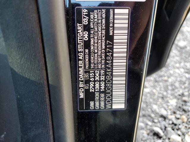 WDDUG8DB4KA484717 - 2019 MERCEDES-BENZ S 560 BLACK photo 13