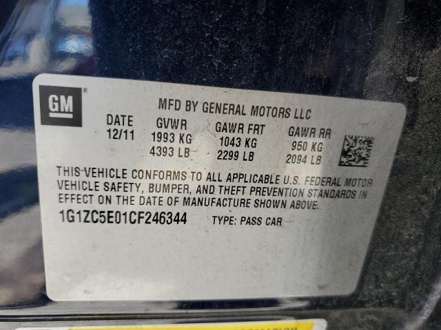 1G1ZC5E01CF246344 - 2012 CHEVROLET MALIBU 1LT 蓝色 照片 12