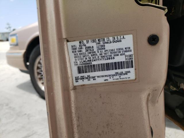 1LNLM81W7TY712803 - 1996 LINCOLN TOWN CAR EXECUTIVE BEIGE photo 12