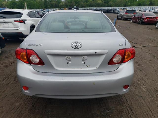 JTDBL40E999037222 - 2009 TOYOTA COROLLA BASE SILVER photo 6