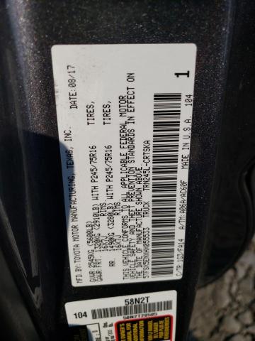 5TFSX5ENXHX055533 - 2017 TOYOTA TACOMA ACCESS CAB გრაფიტი ფოტო 12