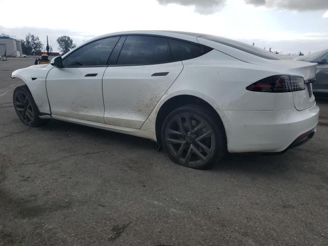 5YJSA1E53NF492855 - 2022 TESLA MODEL S WHITE photo 2