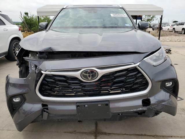 5TDGZRAH0LS005911 - 2020 TOYOTA HIGHLANDER XLE GRAY photo 5