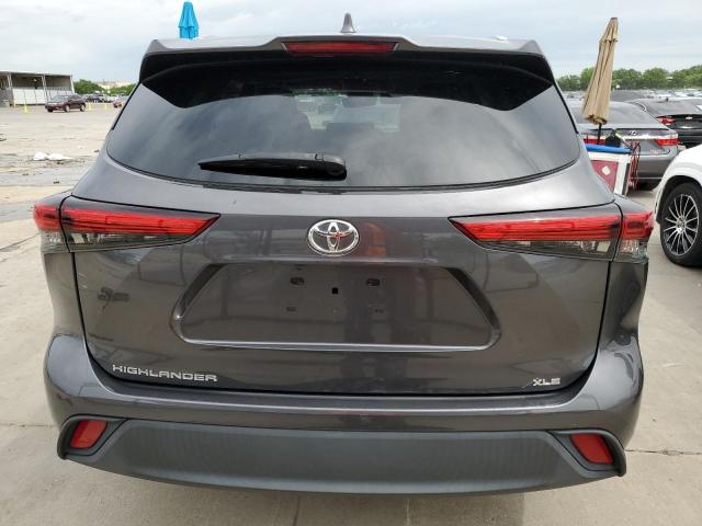 5TDGZRAH0LS005911 - 2020 TOYOTA HIGHLANDER XLE GRAY photo 6