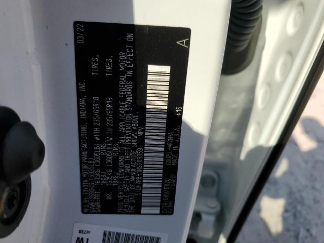 5TDHZRBH1NS205959 - 2022 TOYOTA HIGHLANDER XLE Weiß Foto 13