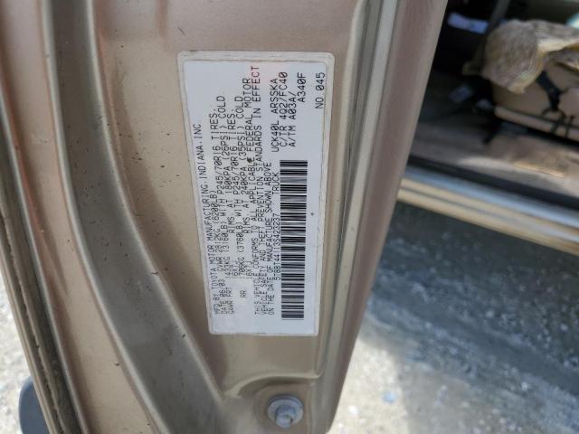 5TBBT44113S423237 - 2003 TOYOTA TUNDRA ACCESS CAB SR5 TAN photo 12