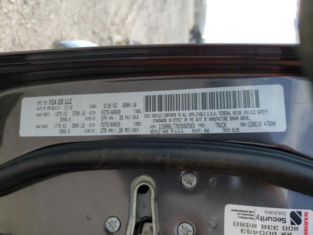1C6RR6LT7KS592503 - 2019 RAM 1500 CLASS SLT 灰色 照片 12